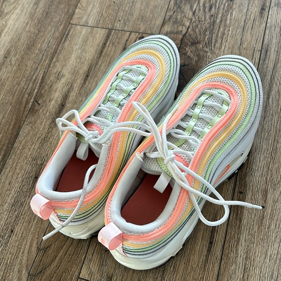 Air Max 97 Essential 'White Melon Mint Volt' Women Sz 8-rare Nikes - Picture 1 of 3